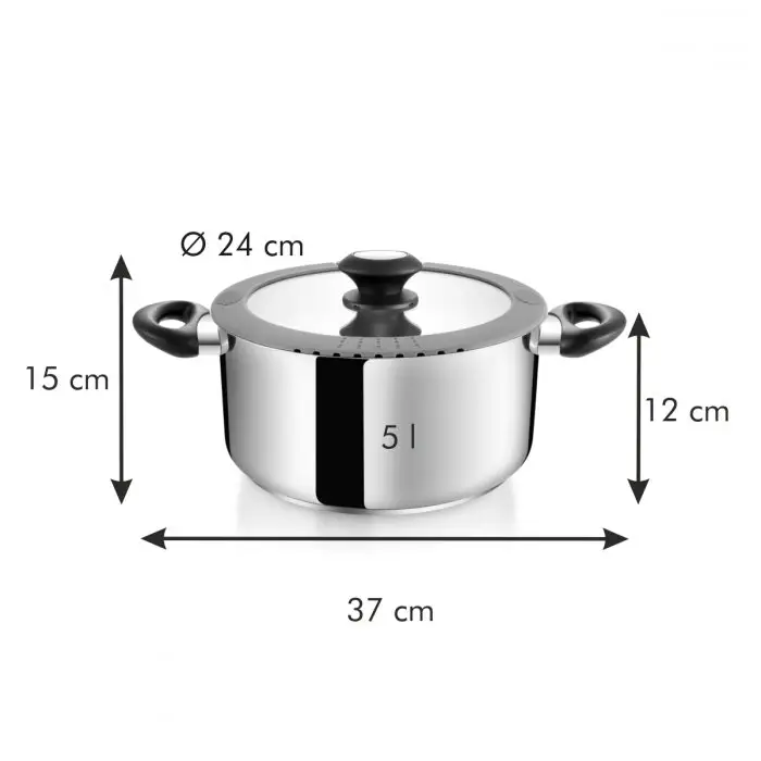 727935 Каструля SmartCOVER з кришкою 24см, 5л - Зображення 2