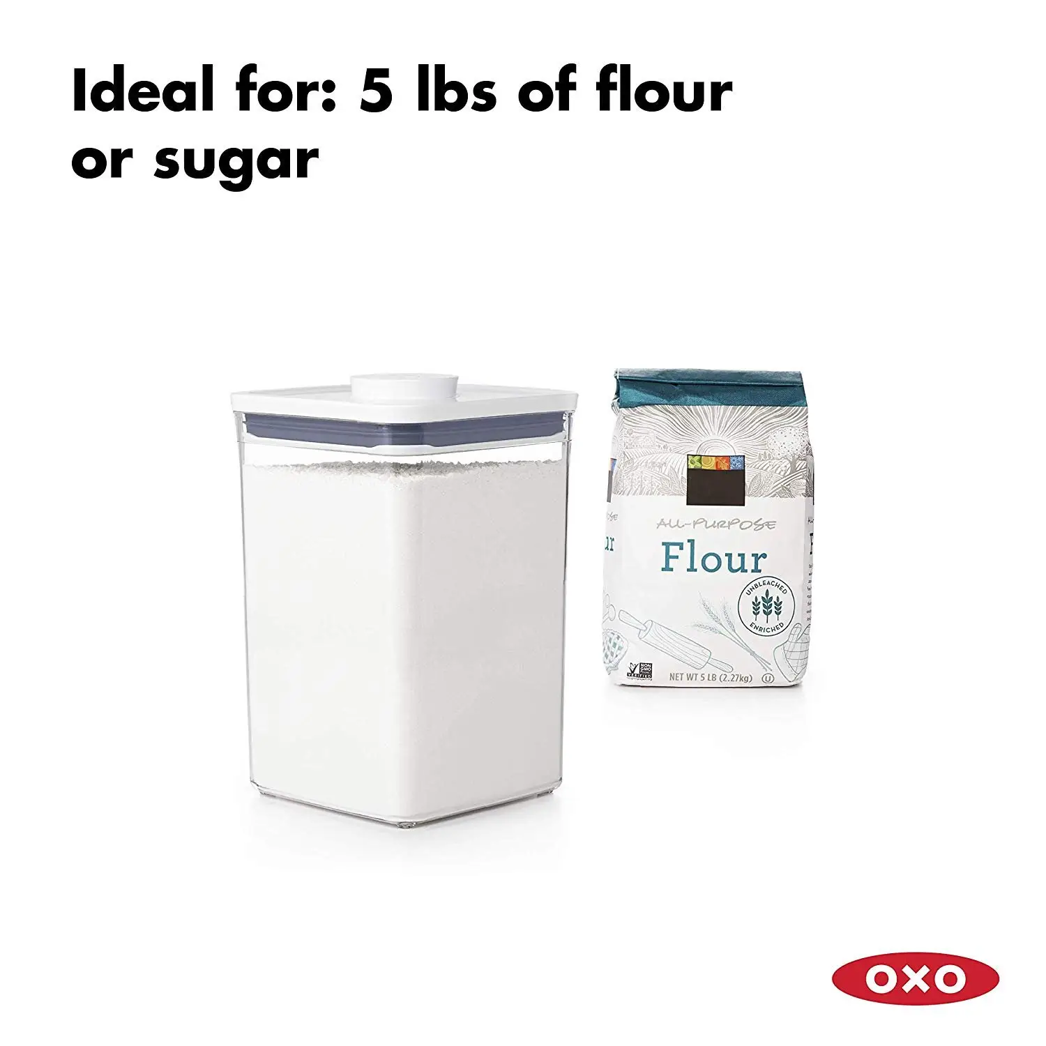 11233500 Універсальні герметичні диспенсери 4.2л OXO GG POP 2.0 Big Square Medium - Зображення 2