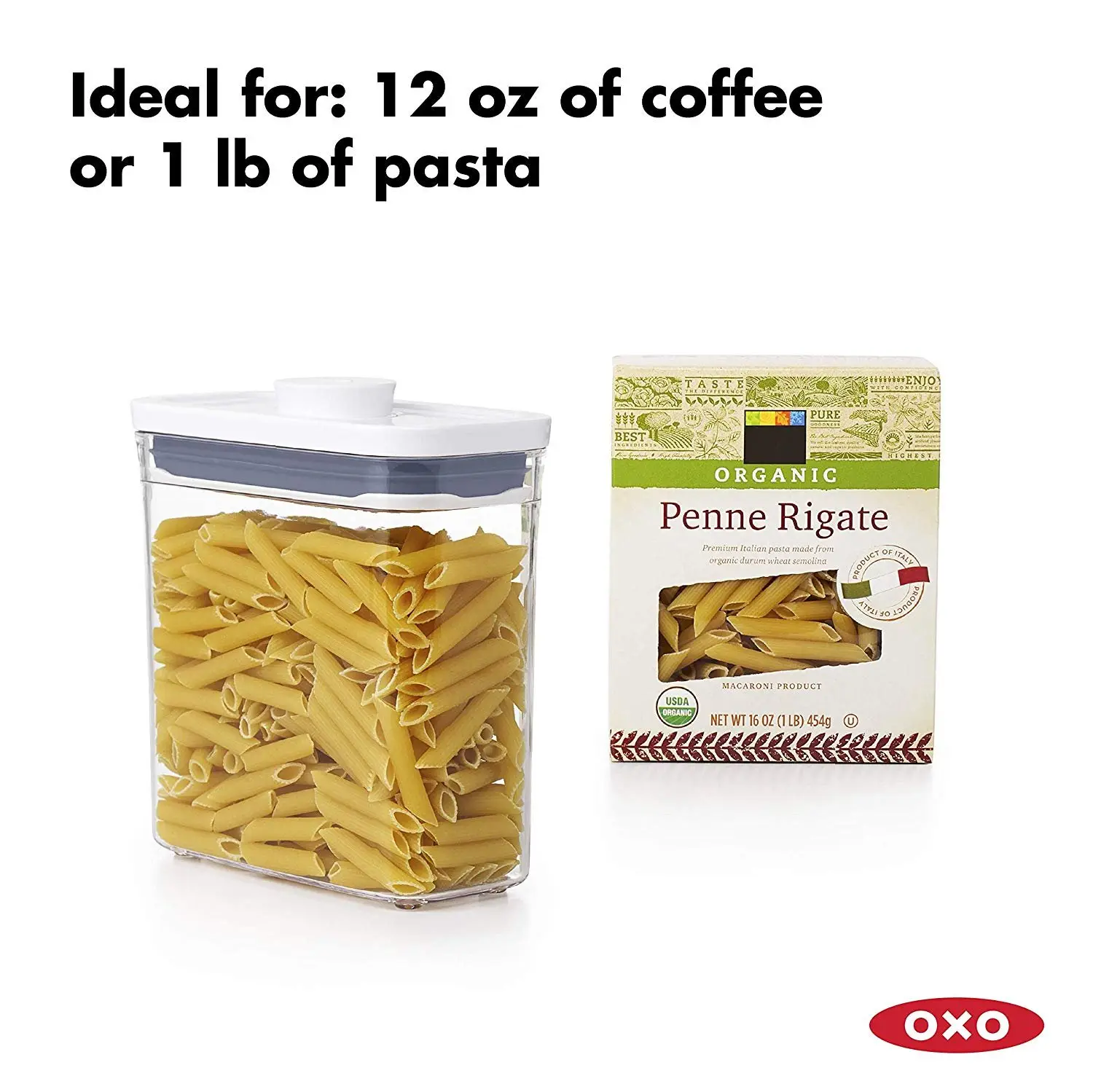 11234900 Універсальні герметичні диспенсери 1,1л OXO GG POP 2.0 Slim Rectangle Short - Зображення 2