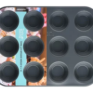 ar2305t-forma-dlya-vypikannya-maffiniv-ardesto-tasty-baking-na-12-sht-35-h-26-5-sm-siryy-blakytnyy