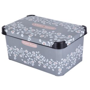 Контейнер Violet House 0647 Decor Antracite Flowers 10 л (6822859)