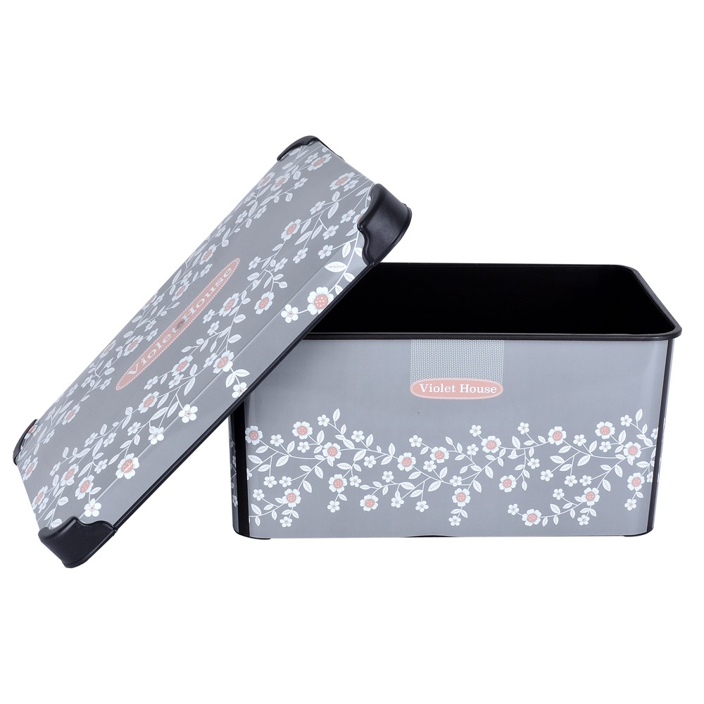 Контейнер Violet House 0647 Decor Antracite Flowers 10 л (6822859) - Зображення 2