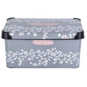 Контейнер Violet House 0647 Decor Antrasit Flower з/кр. 10 л (6832638)