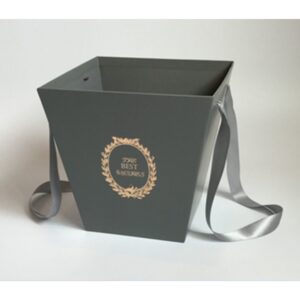 Подарункова коробка UFO W9221 GREY BOX Flowers (6885159)