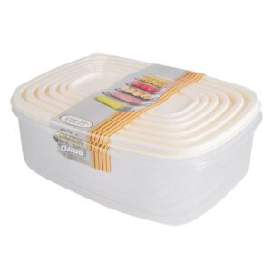 Набір контейнерів Violet House 0496 LIGHT CREAM 0.3/0.5/0.85/1.35/2/3.1 л (6931398)