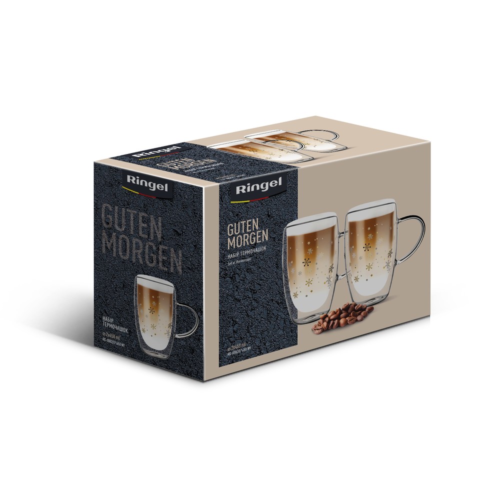 Набір чашок з подвійною стінкою Ringel Guten Morgen, 2х450 мл (7004845) - Зображення 4