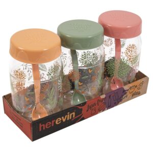 Набір спецівниць Herevin Decorated Spice Jar Set MIX (131507-457), 3 шт (7023433)