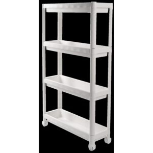 Етажерка 4-х ярусна Violet House 6014 Long Shelf WHITE 54х18х91 см  (7040715)