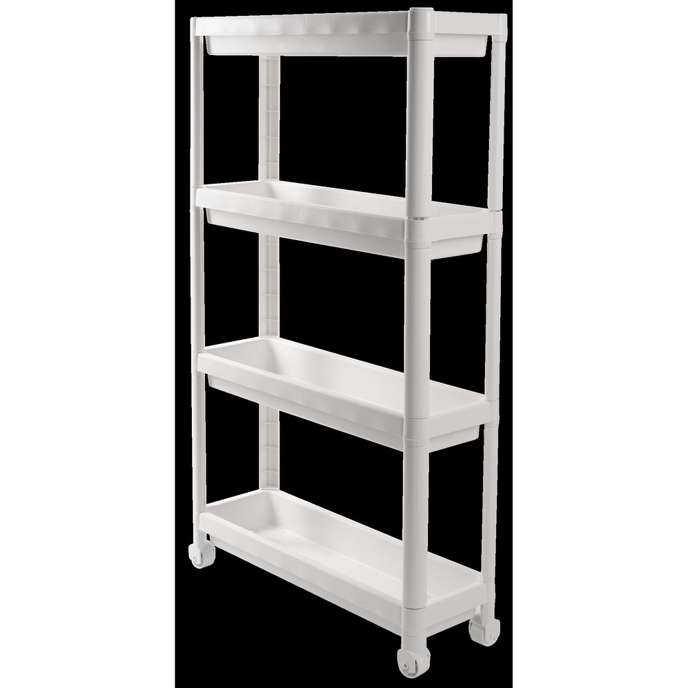 Етажерка 4-х ярусна Violet House 6014 Long Shelf WHITE 54х18х91 см (7040715)