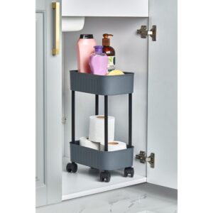 Етажерка 2-х ярусна Violet House 6021 Honeycomb GREY 17х27х43 см (7040718)