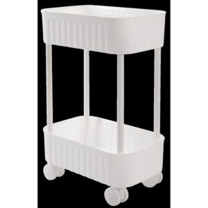 Етажерка 2-х ярусна Violet House 6021 Honeycomb WHITE 17х27х43 см (7040719)