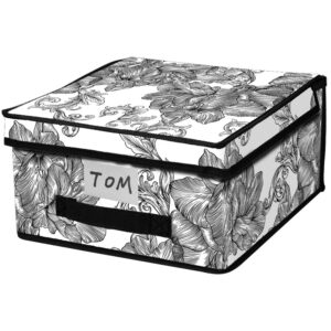 Кошик Idea Home NP-101M Anthracite Flowers 30x28x15 см (7058547)