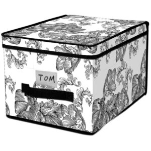 Кошик Idea Home NP-101L Anthracite Flowers 40x30x25 см  (7058548)