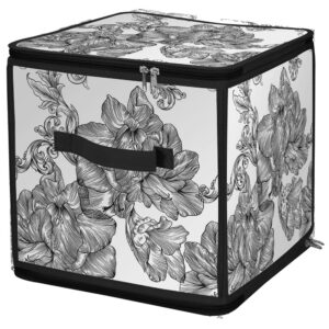 Кошик Idea Home DB-22 Anthracite Flowers 30x30x30 см  (7058557)