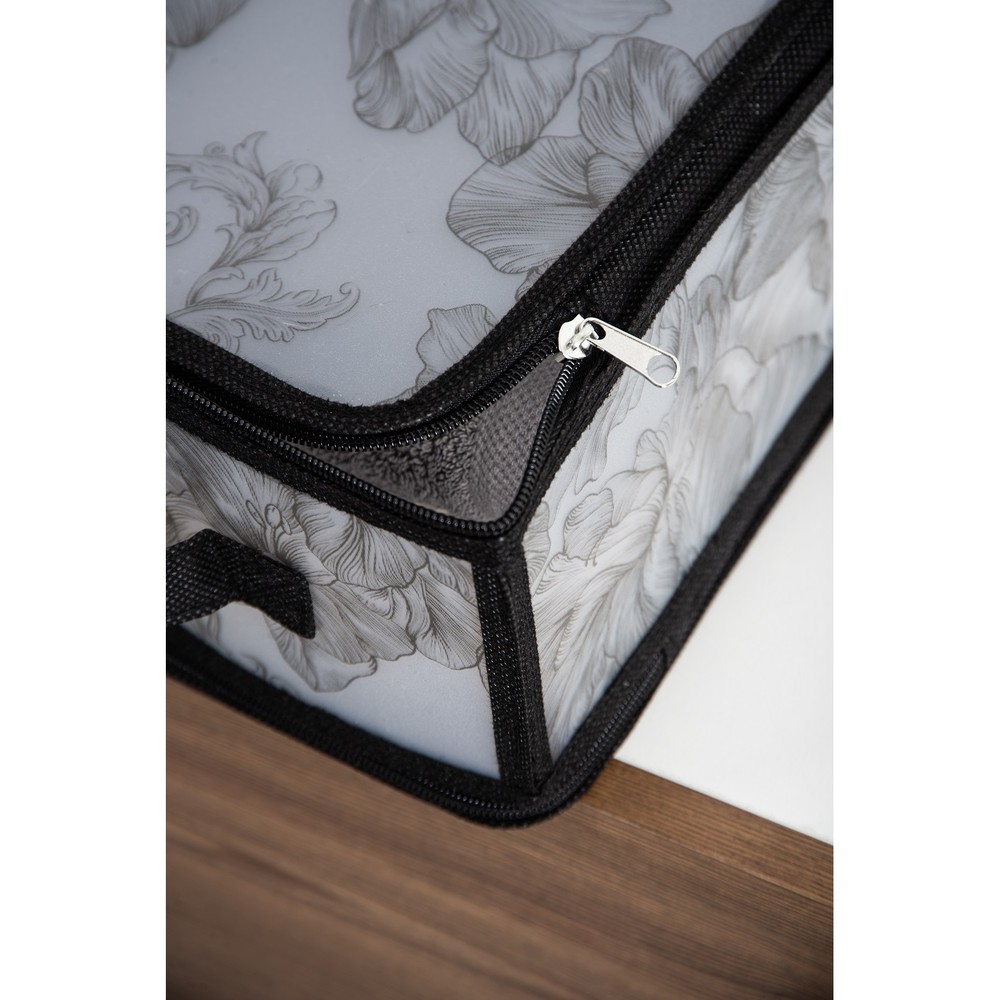 Кошик Idea Home DB-24 Anthracite Flowers 30x28x15 см (7058559) - Зображення 5