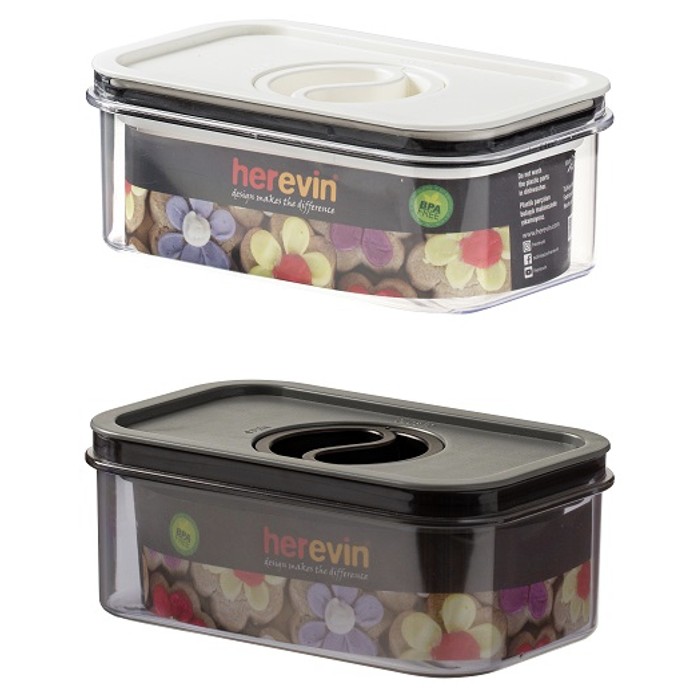 Контейнер HEREVIN Canister-Vacuum Lid-White-Black 0.6 л (161174-000) (7077941)