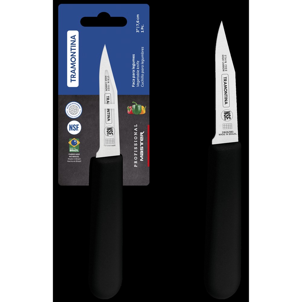 Ніж для овочів Tramontina Profissional Master black, 76 мм (7081449) - Зображення 4