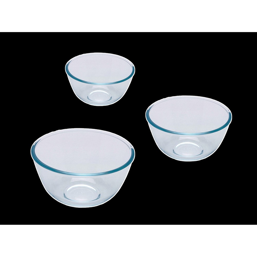 Набір мисок Pyrex, 3 шт (0.7 л, 1.1 л, 2.3 л) (7092364)