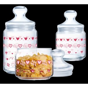 Набір банок Luminarc Club Love Basket, 3х0.5, 0.75, 1 л (7093989)