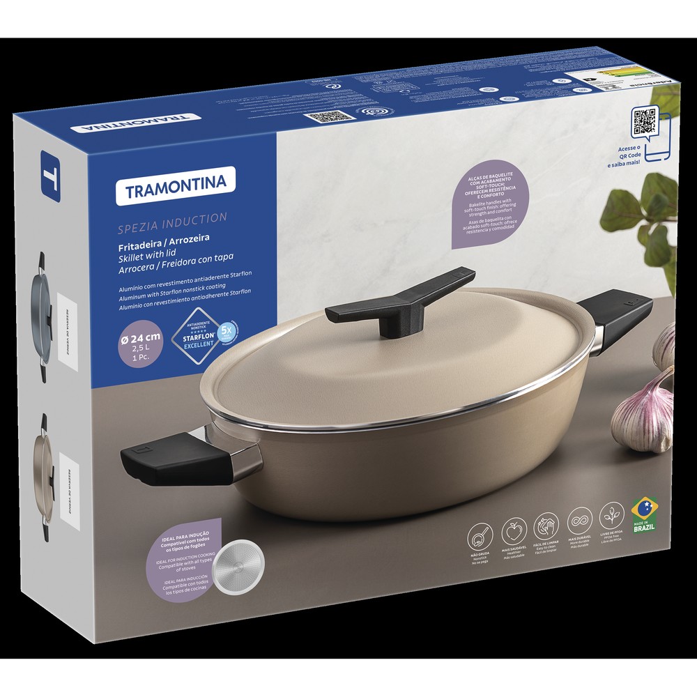 Сотейник Tramontina Spezia Sand 24 см (7096837) - Зображення 5