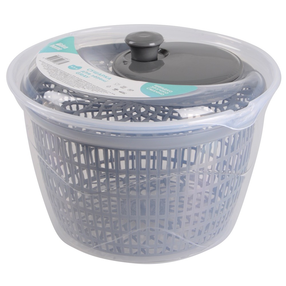 Сушка для салату Idea Home BG-365 IH GRAY 4.5 л (BG-365 GRAY IH) (7099677) - Зображення 6