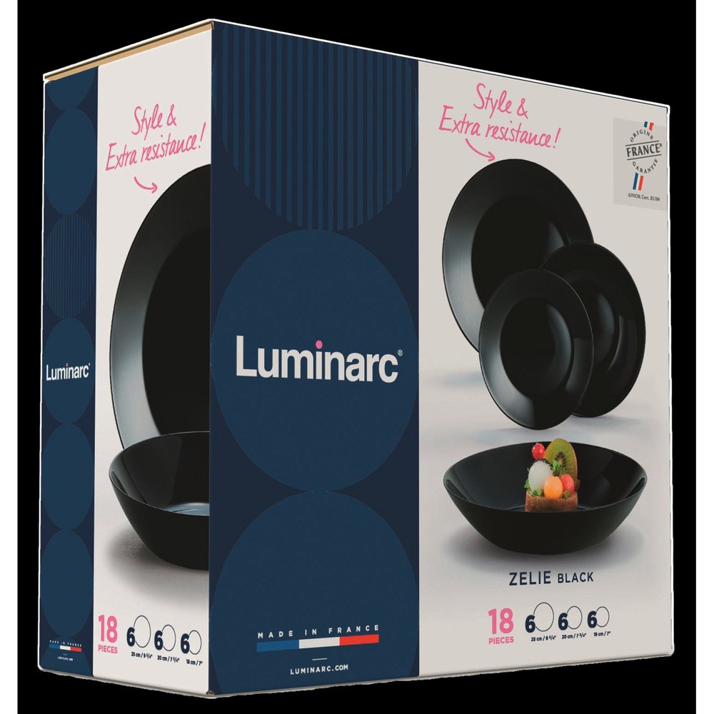 Сервіз Luminarc Zelie Black, 18 предметів (7163731) - Зображення 4